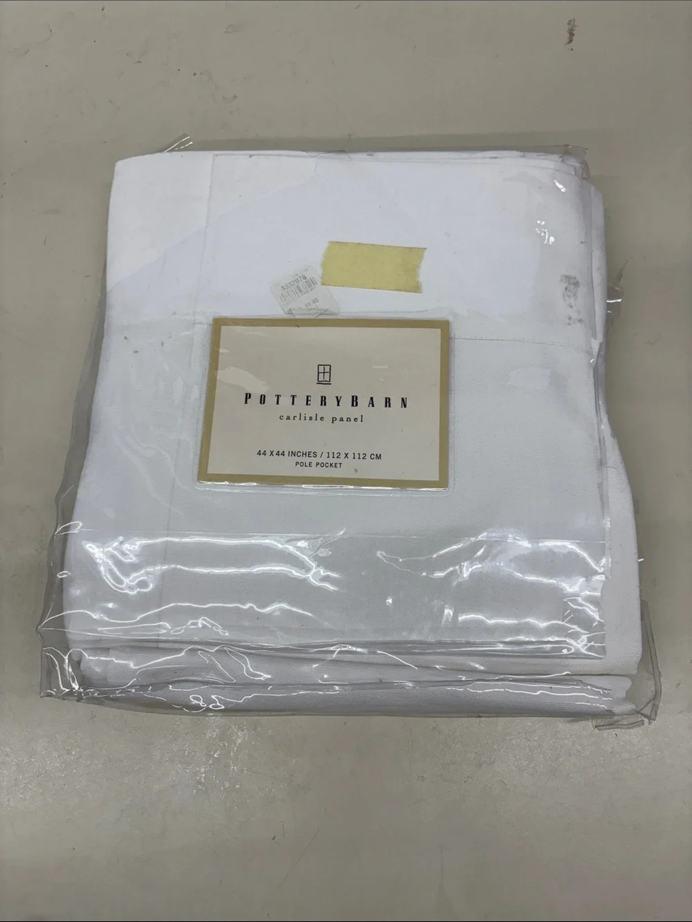 NWT Pottery Barn White Carlisle Panel Pole-Pocket Curtain